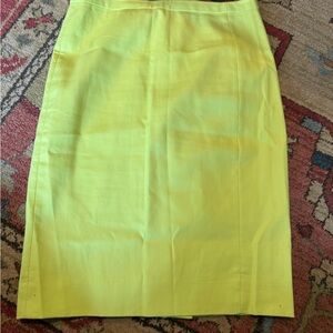 J. Crew Chartreuse Pencil Skirt